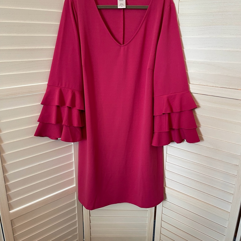 Love Squared Hot pink midi dress size 2X